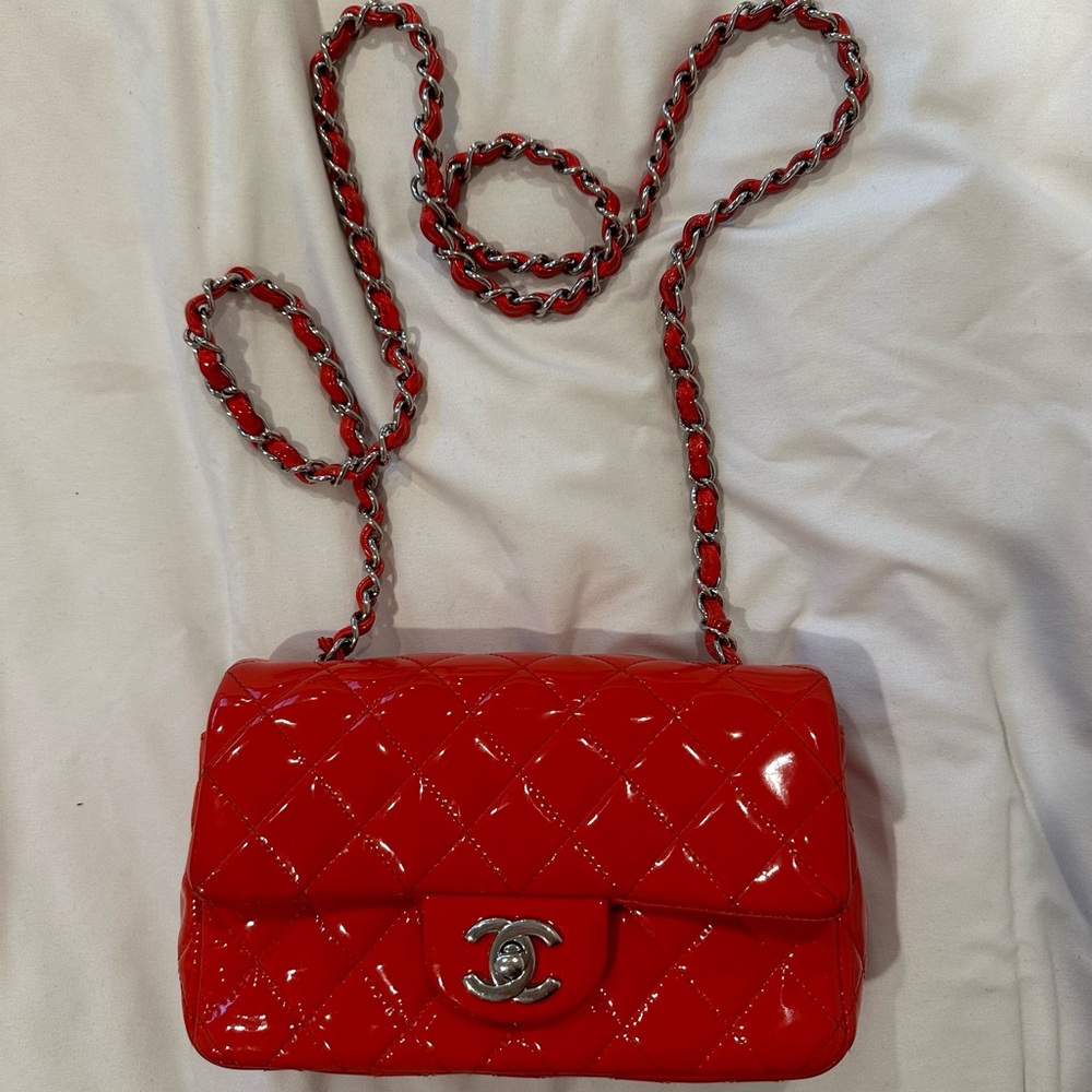 Authentic Patent Leather Mini Chanel Bag